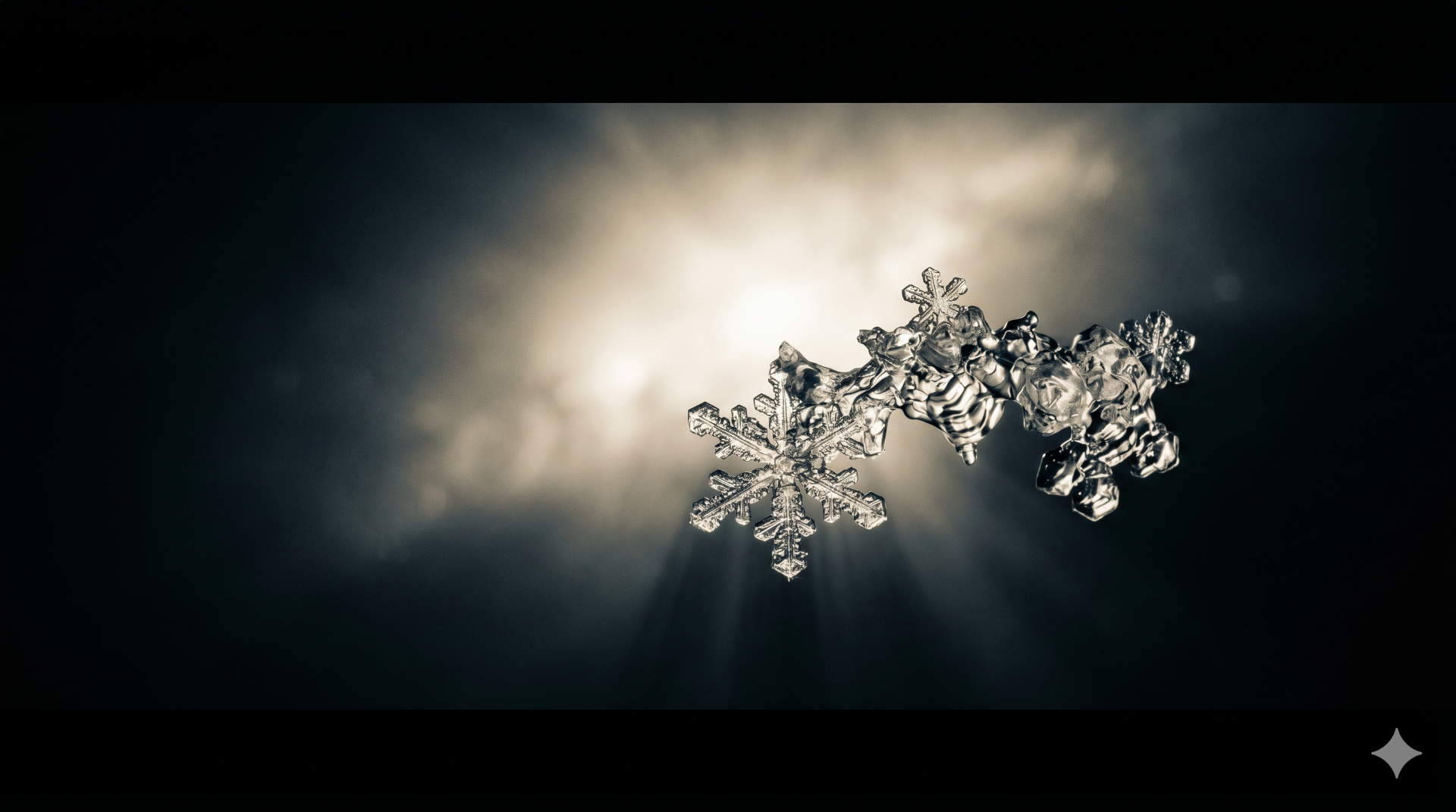 Estructura geométrica de hielo flotante desafiando las leyes de la física termodinámica