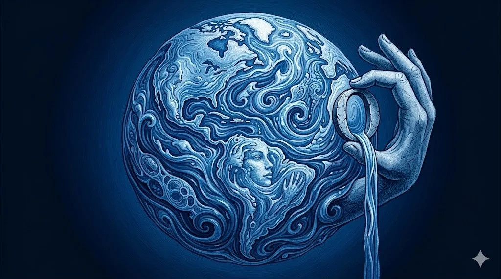 El primer aliento de la inteligencia líquida: La gramática del origen